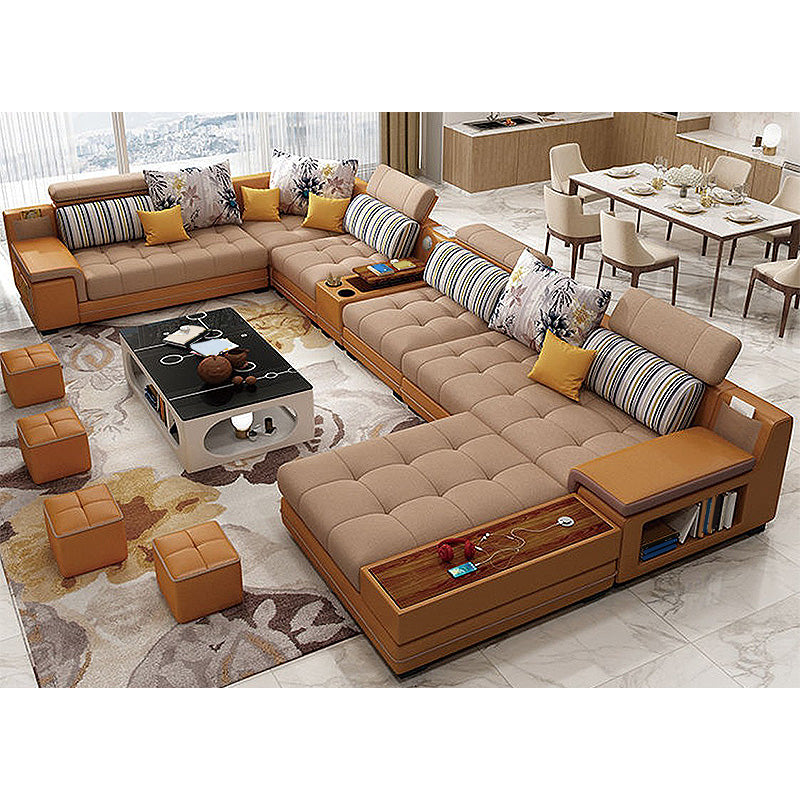 161.42"L x 98.43"W x 35.43"H Sofa Pillow Back Sectionals with Storage