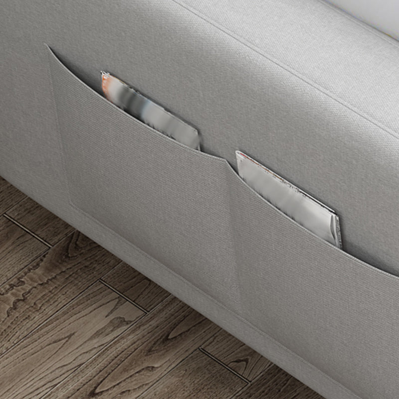 Nordic 59.06"L x 26.77"W x 32.28"H Square Arm Sectional Tight Back Sofa with Storage