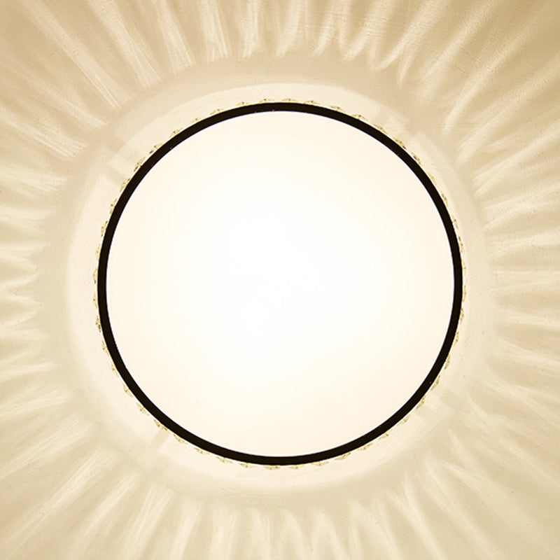 Geometry Shape Ceiling Lamp Modern Iron Flush Mount with Glass Lampshade for Bedroom
