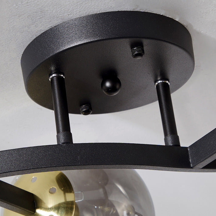 Contemporary Sphere Flush Light Fixture Glass Flush Mount Ceiling Light