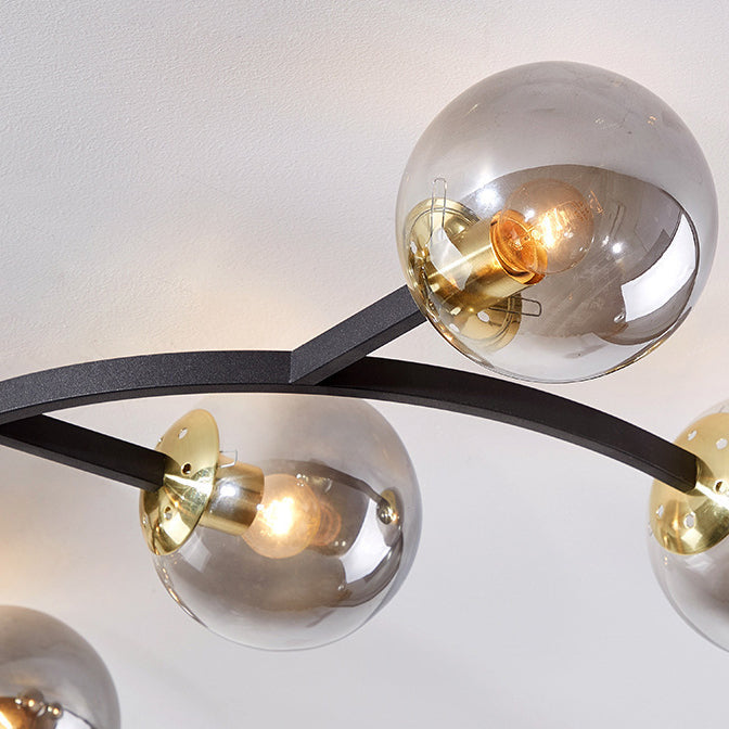 Contemporary Sphere Flush Light Fixture Glass Flush Mount Ceiling Light