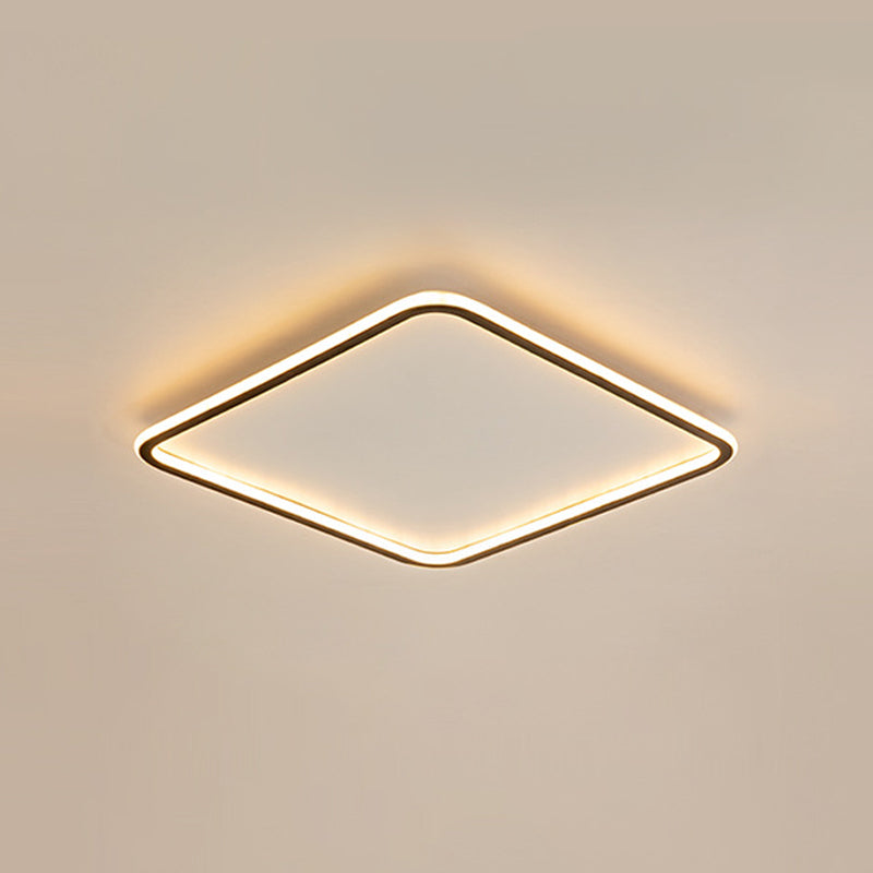 Square Flush Ceiling Light Minimalist LED Metal Close to Ceiling Lamp