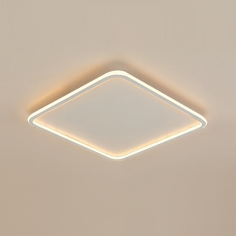 Square Flush Ceiling Light Minimalist LED Metal Close to Ceiling Lamp