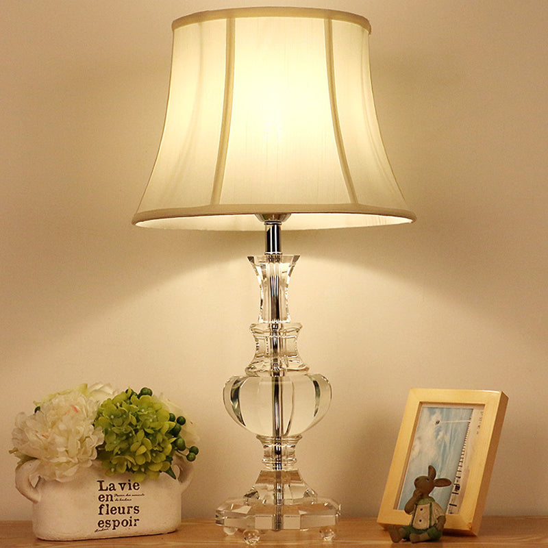 1 lampe de forme de bocal de tête lampe de lecture de cristal biseauté contemporain Light en blanc