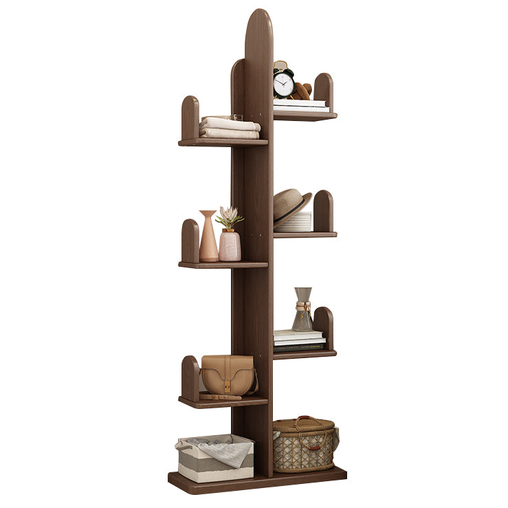 Modern Style Bookshelf Solid Wood Vertical Shelf Bookcase for Home