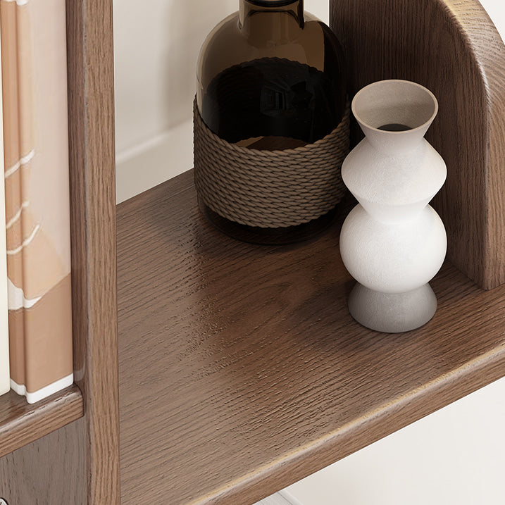 Modern Style Bookshelf Solid Wood Vertical Shelf Bookcase for Home