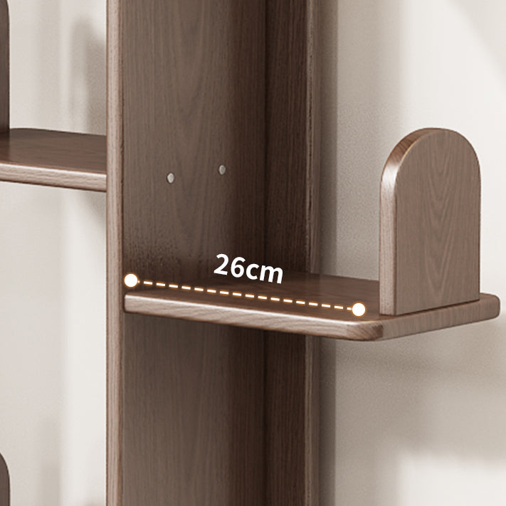 Modern Style Bookshelf Solid Wood Vertical Shelf Bookcase for Home
