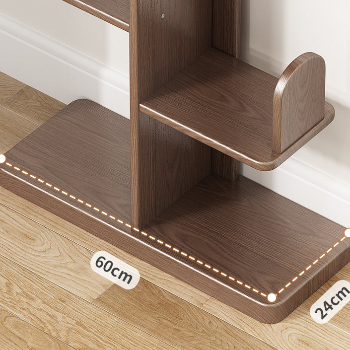 Modern Style Bookshelf Solid Wood Vertical Shelf Bookcase for Home