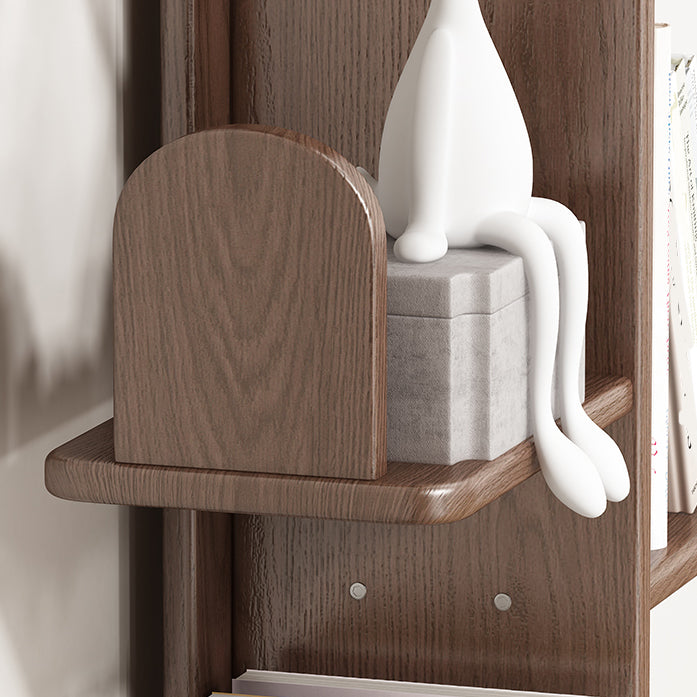 Modern Style Bookshelf Solid Wood Vertical Shelf Bookcase for Home