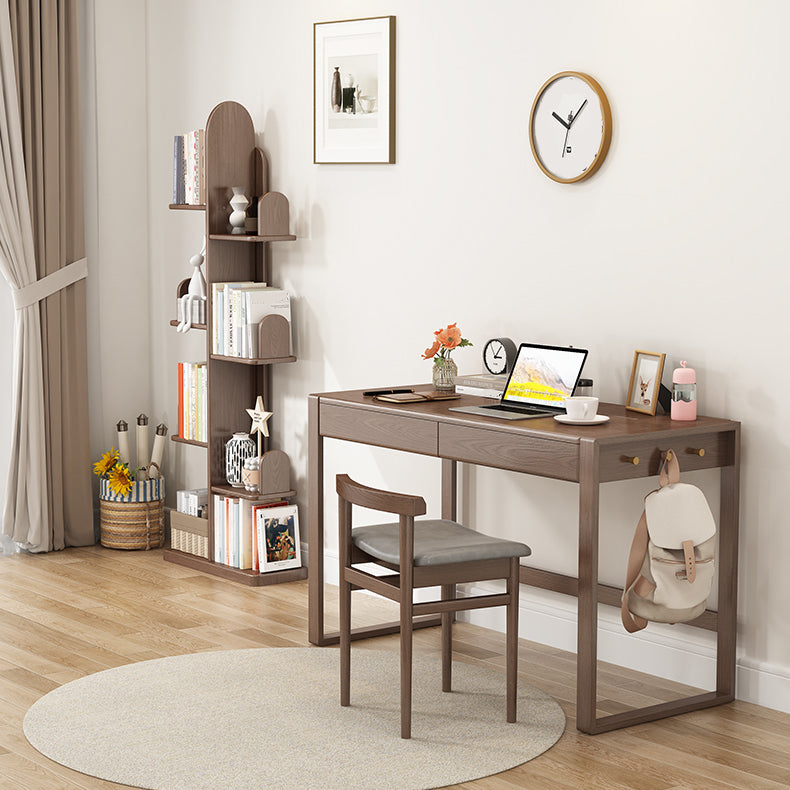 Modern Style Bookshelf Solid Wood Vertical Shelf Bookcase for Home