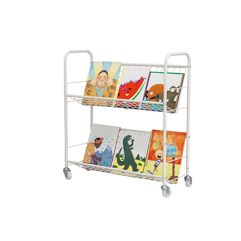 Modern Style Etagere Bookshelf Vertical Open Back Metal Bookcase for Home