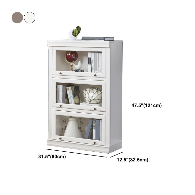 Modern Style Vertical Standard Bookcase Wooden Closed Back Bookshelf