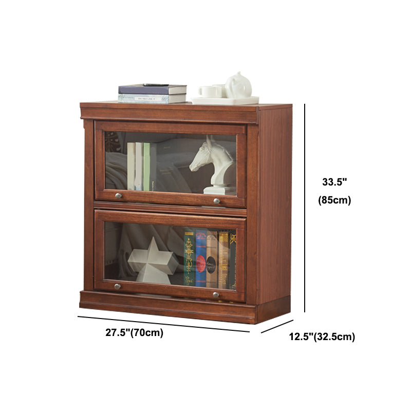 Modern Style Vertical Standard Bookcase Wooden Closed Back Bookshelf