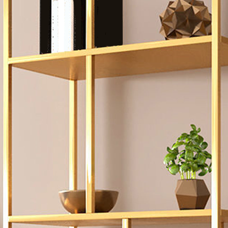 Contemporary Iron Open Etagere Bookshelf Multi Shelf Vertical Bookcase for Study Room
