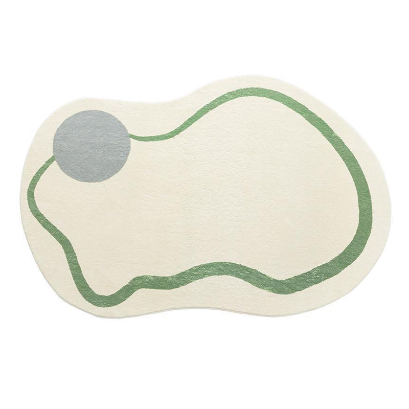 Casual Modern Rug Polyester Stripe Indoor Rug Stain Resistant Rug for Home Decor