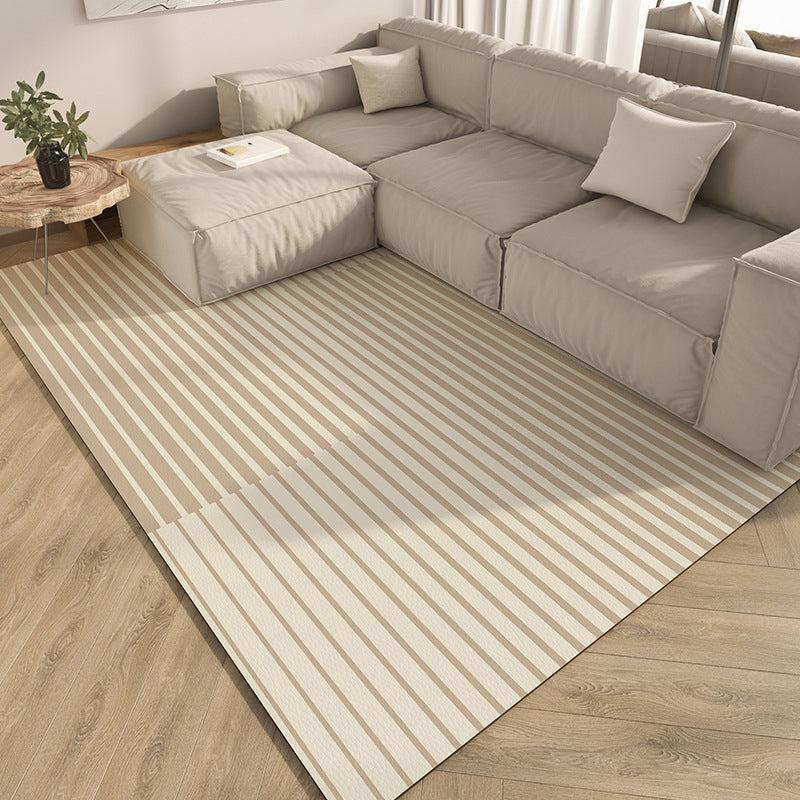 Brown Casual Carpet PVC Graphic Carpet Stain Non-Slip Backing Carpet for Home Decor