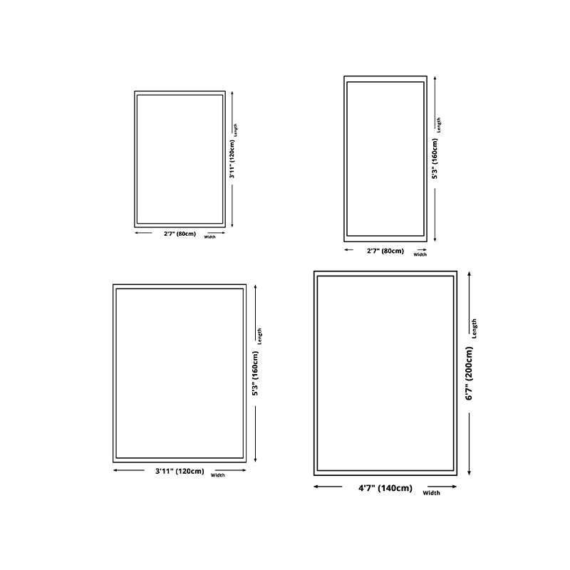 Beige Irregular Line Rug Polyester Simple Rug Washable Rug for Living Room