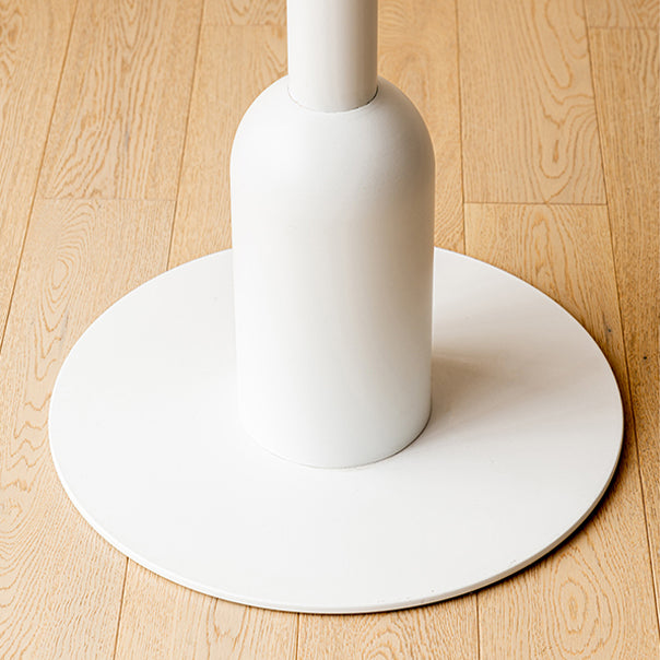 Industrial Steel Bar Dining Table Terrazzo Top Indoor Bistro Table with Single Pedestal