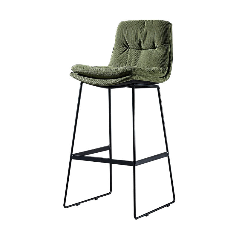 Scandinavian Matte Finish Leather Barstool Restaurant Upholstered Stool