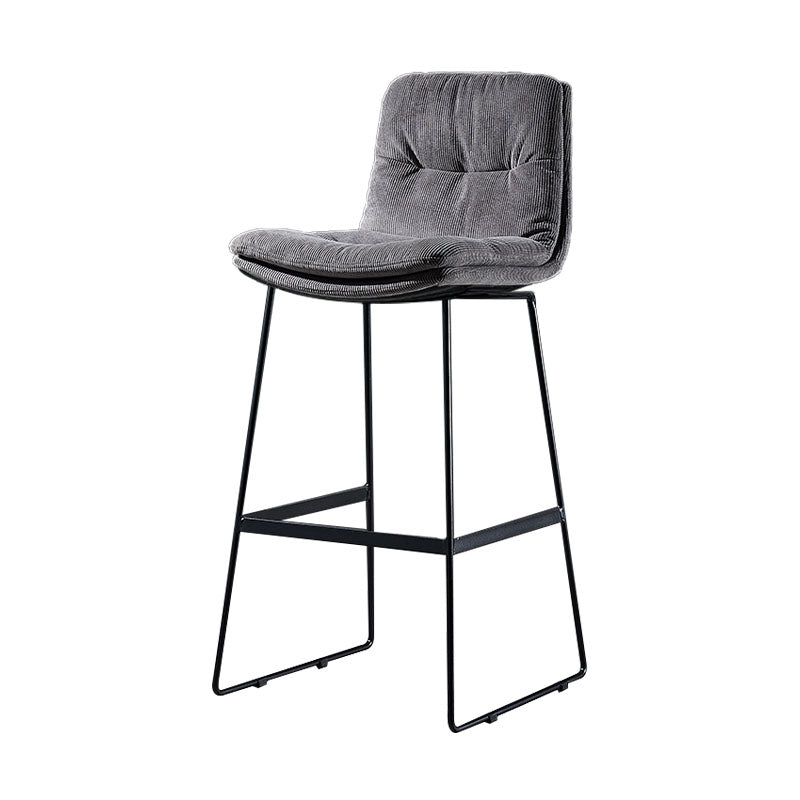 Scandinavian Matte Finish Leather Barstool Restaurant Upholstered Stool