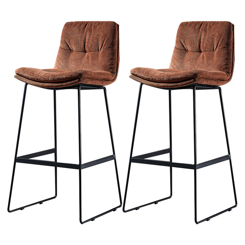 Scandinavian Matte Finish Leather Barstool Restaurant Upholstered Stool