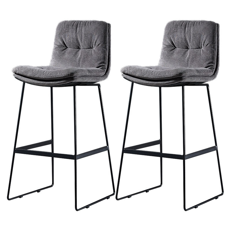 Scandinavian Matte Finish Leather Barstool Restaurant Upholstered Stool
