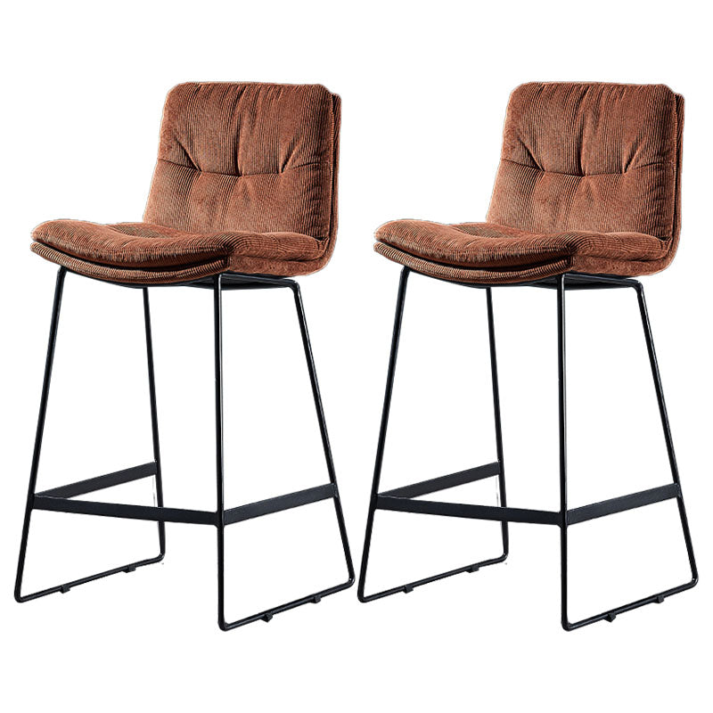 Scandinavian Matte Finish Leather Barstool Restaurant Upholstered Stool