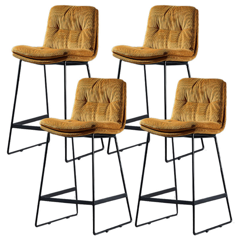 Scandinavian Matte Finish Leather Barstool Restaurant Upholstered Stool