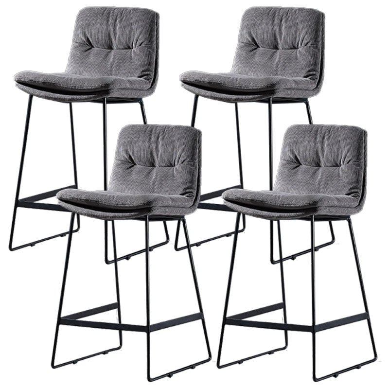 Scandinavian Matte Finish Leather Barstool Restaurant Upholstered Stool