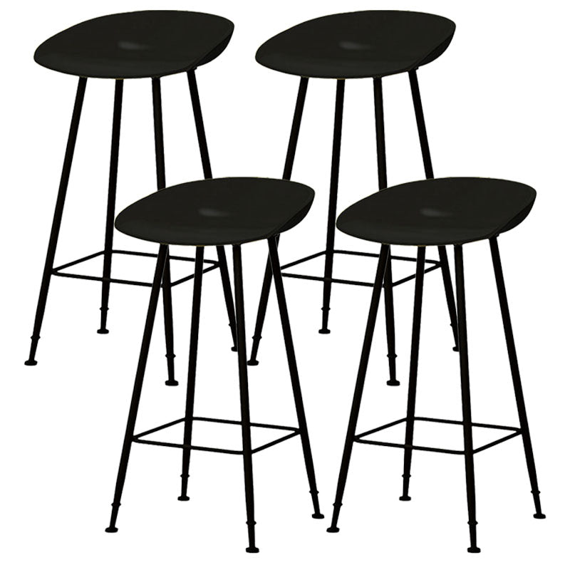 Contemporary Matte Finish Metal Barstool Home Footrest Stool