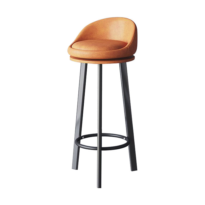 Scandinavian Swivel Upholstered Counter Height Stool Matte Finish Restaurant Barstool