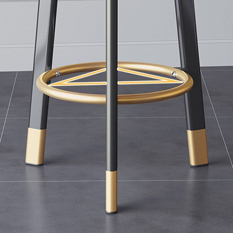 Scandinavian Swivel Upholstered Counter Height Stool Matte Finish Restaurant Barstool