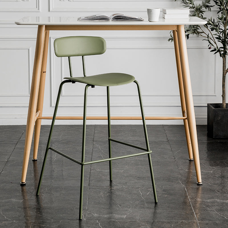 Scandinavian Milk Tea Shop Metal Bar Stool Matte Finish Footrest Stool