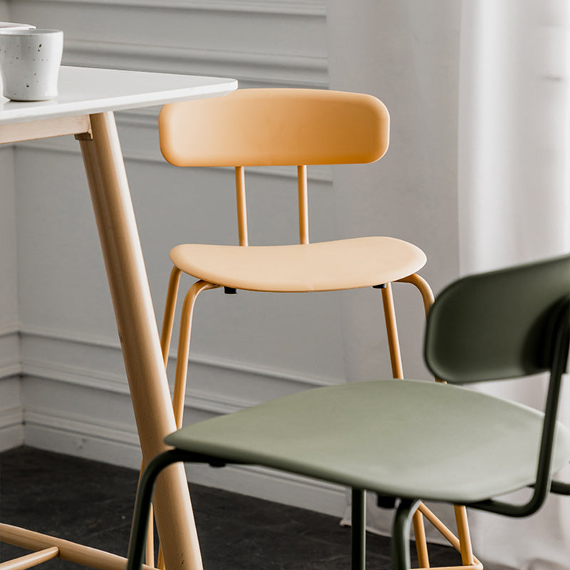 Scandinavian Milk Tea Shop Metal Bar Stool Matte Finish Footrest Stool