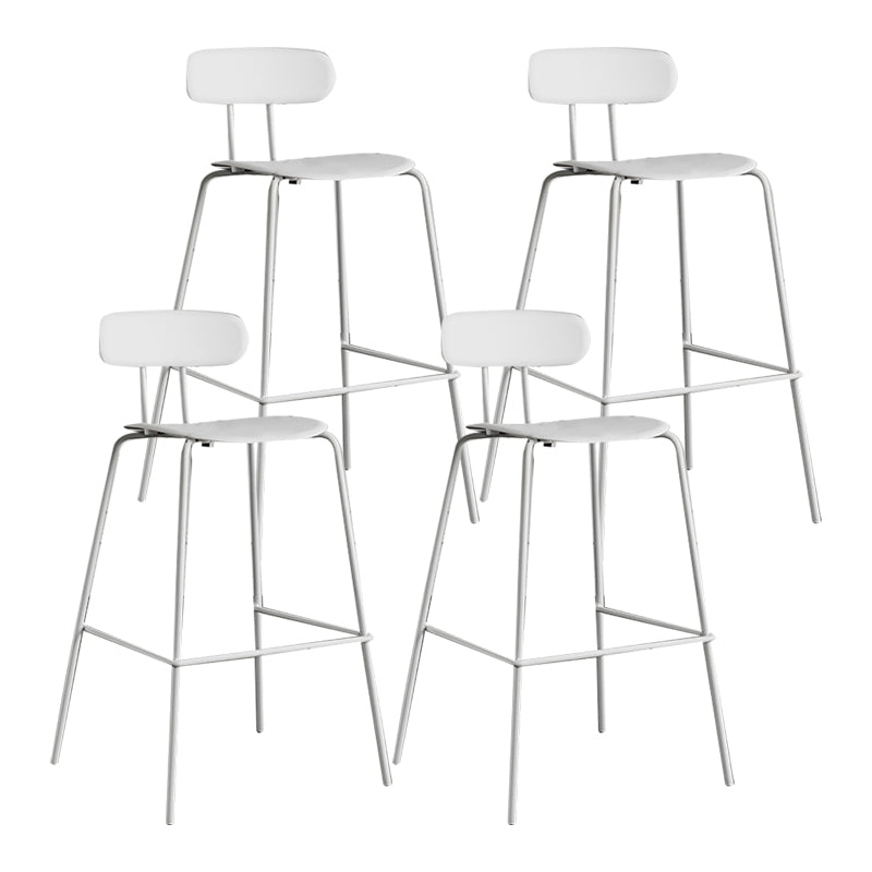 Scandinavian Milk Tea Shop Metal Bar Stool Matte Finish Footrest Stool