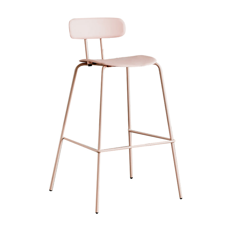Scandinavian Milk Tea Shop Metal Bar Stool Matte Finish Footrest Stool