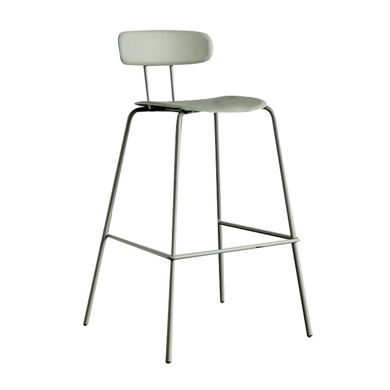 Scandinavian Milk Tea Shop Metal Bar Stool Matte Finish Footrest Stool