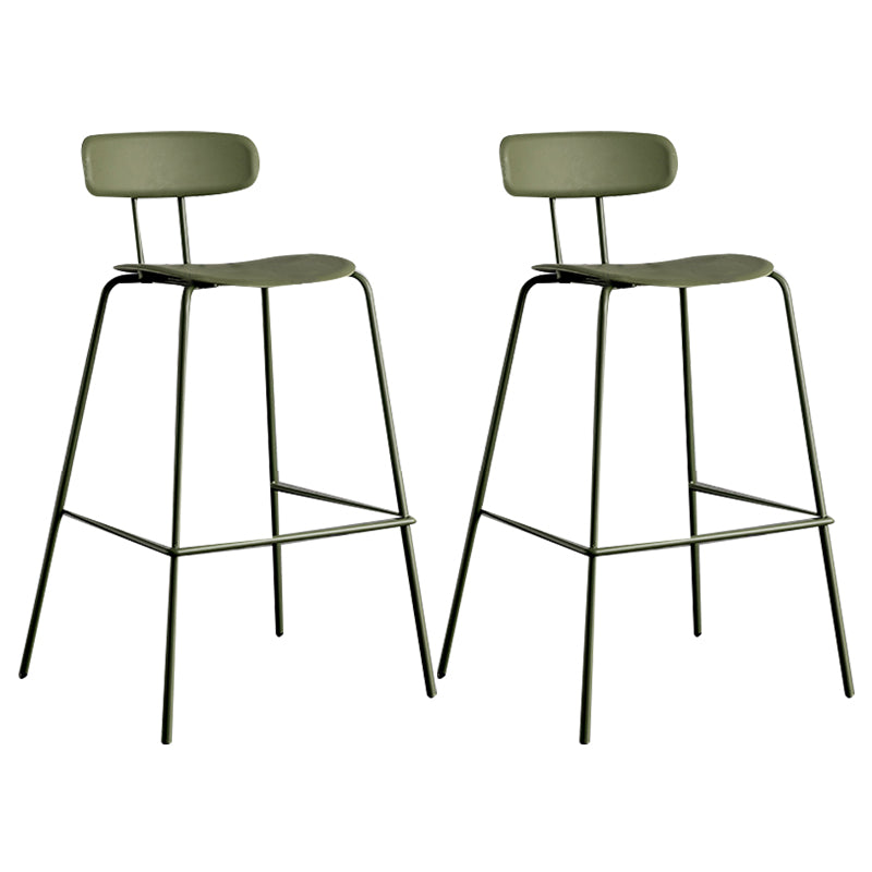 Scandinavian Milk Tea Shop Metal Bar Stool Matte Finish Footrest Stool