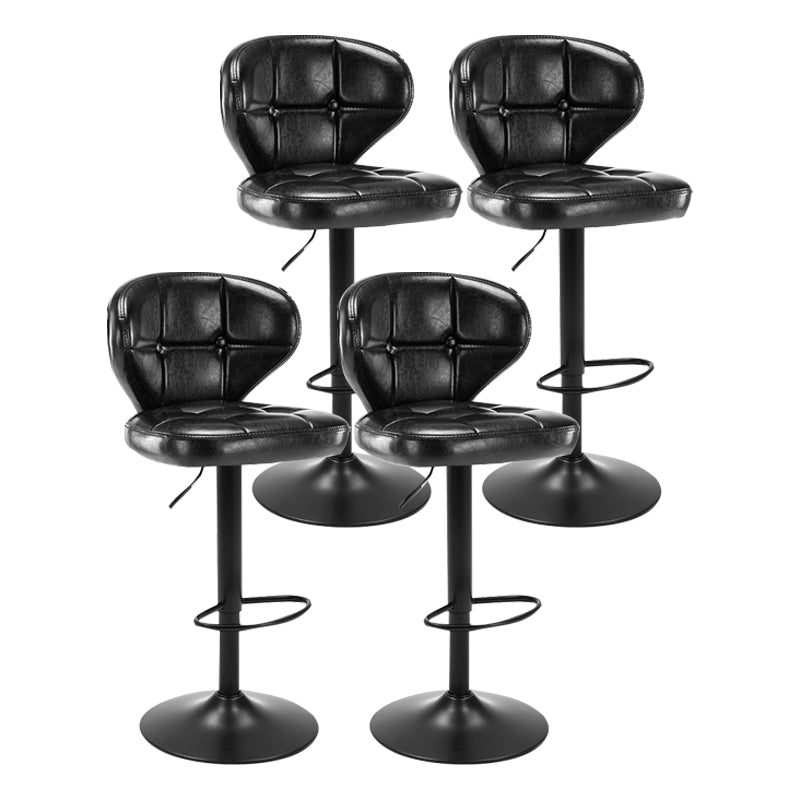 Modern Rotatable Backrest Counter Stool Steel Cashier Bar Stool with Cushion and Pedal