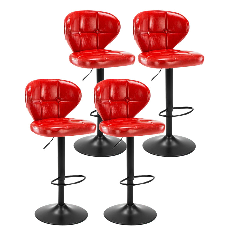 Modern Rotatable Backrest Counter Stool Steel Cashier Bar Stool with Cushion and Pedal