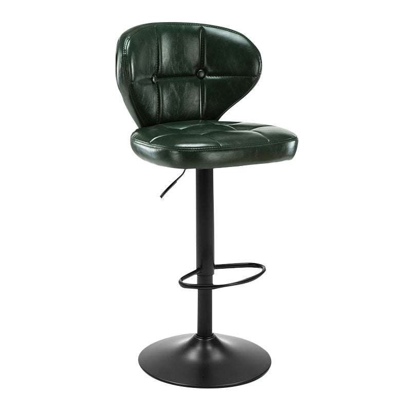 Modern Rotatable Backrest Counter Stool Steel Cashier Bar Stool with Cushion and Pedal