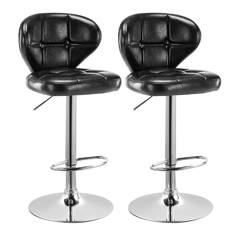 Modern Rotatable Backrest Counter Stool Steel Cashier Bar Stool with Cushion and Pedal