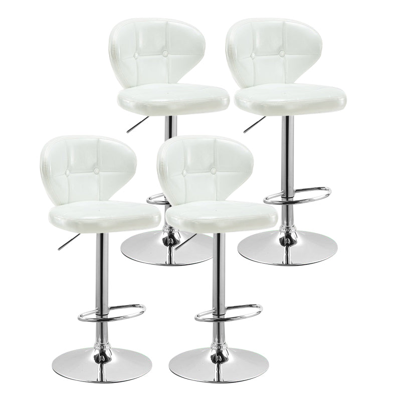 Modern Rotatable Backrest Counter Stool Steel Cashier Bar Stool with Cushion and Pedal