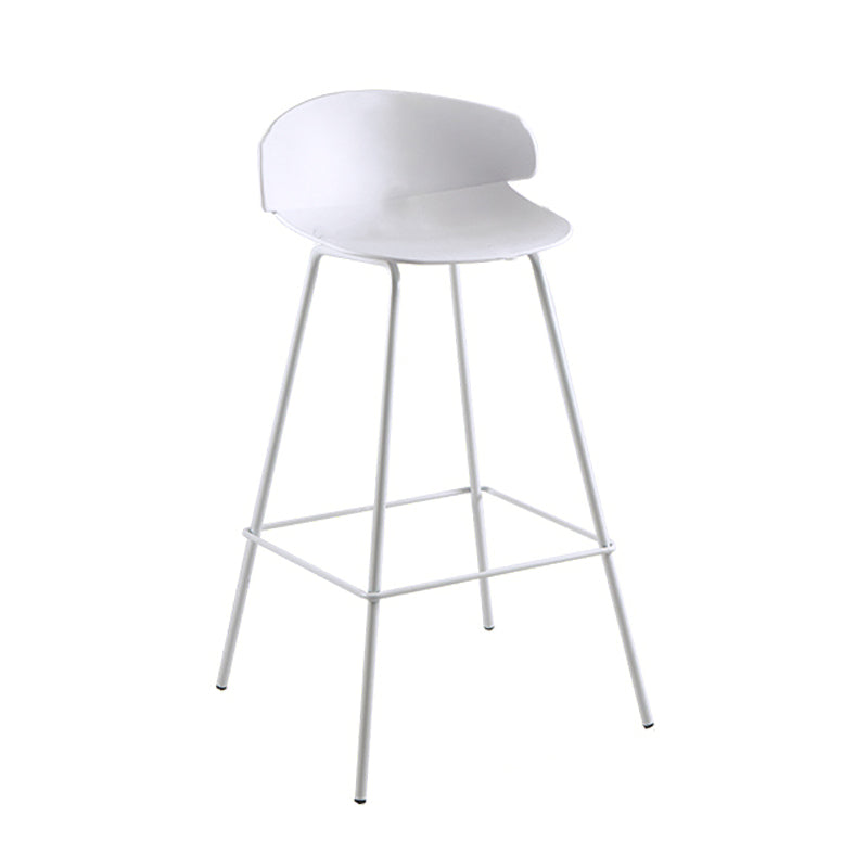 Scandinavian Matte Finish Metal Bar Stool Milk Tea Shop Footrest Stool