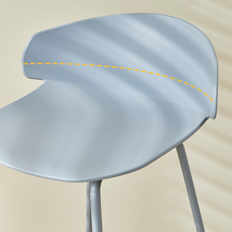 Scandinavian Matte Finish Metal Bar Stool Milk Tea Shop Footrest Stool