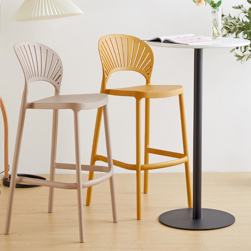 Scandinavian Home Stackable Stool Matte Finish Plastic Barstool