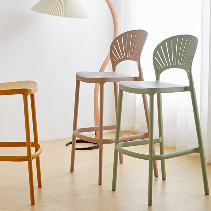 Scandinavian Home Stackable Stool Matte Finish Plastic Barstool