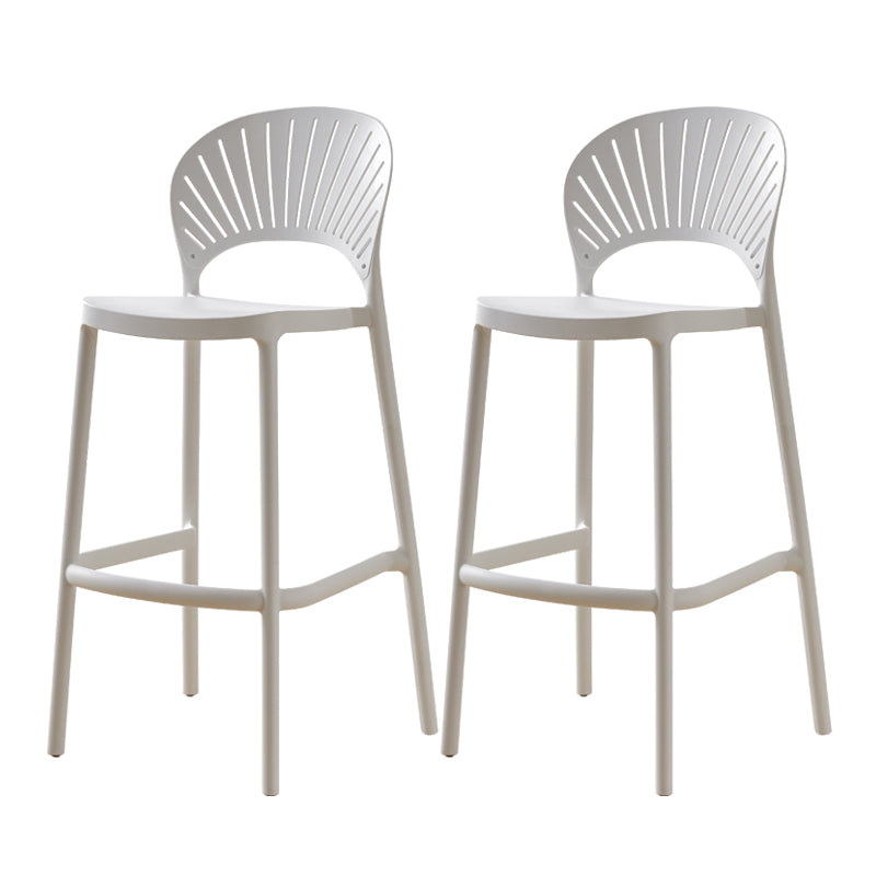 Scandinavian Home Stackable Stool Matte Finish Plastic Barstool