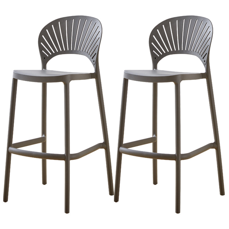 Scandinavian Home Stackable Stool Matte Finish Plastic Barstool