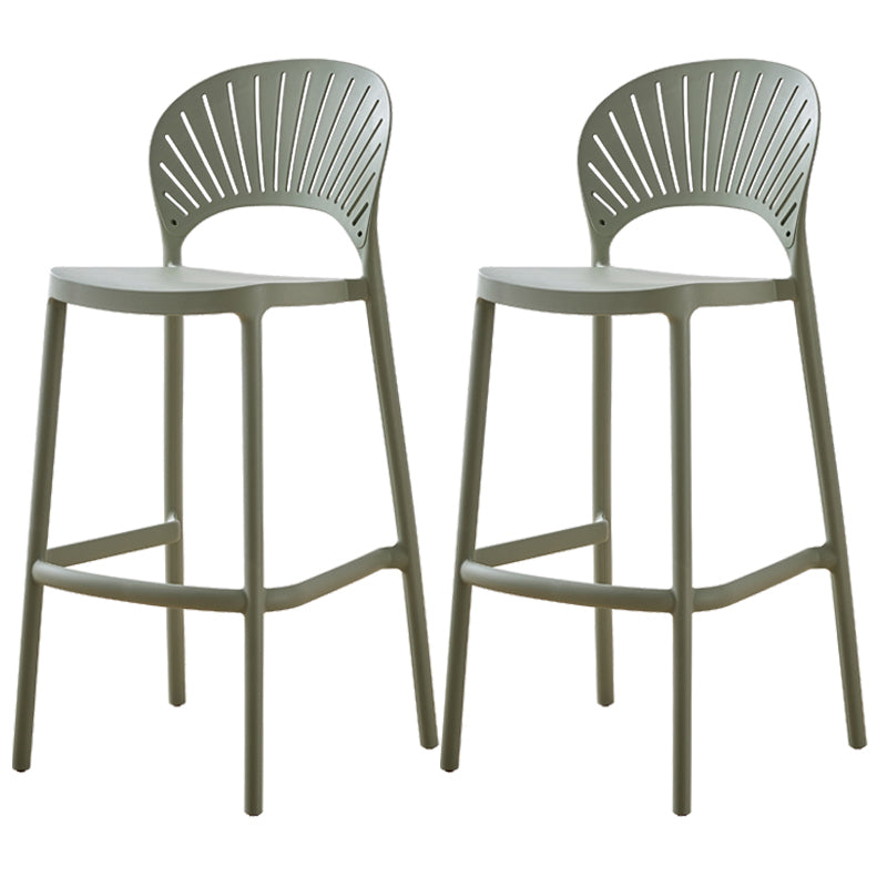 Scandinavian Home Stackable Stool Matte Finish Plastic Barstool